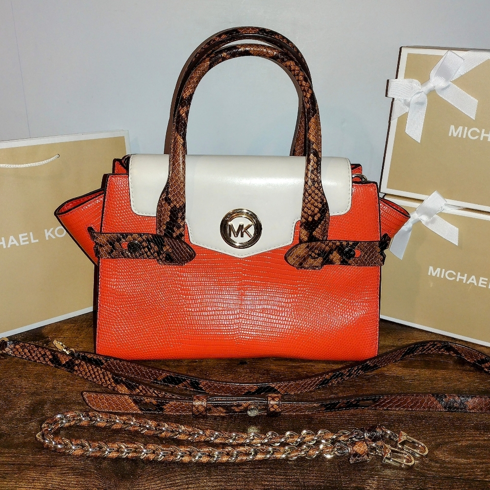 Michael Kors Carmen Color Block Satchel Crossbody